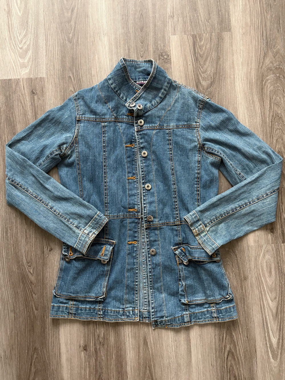 Vintage BONGO Washed Blue Denim Button-Up Jacket